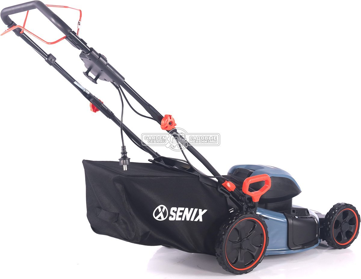 Газонокосилка электрическая самоходная Senix LSSE18-M-EU (PRC, 1800 Вт, 46 см, сталь, 55 л, 25 кг)