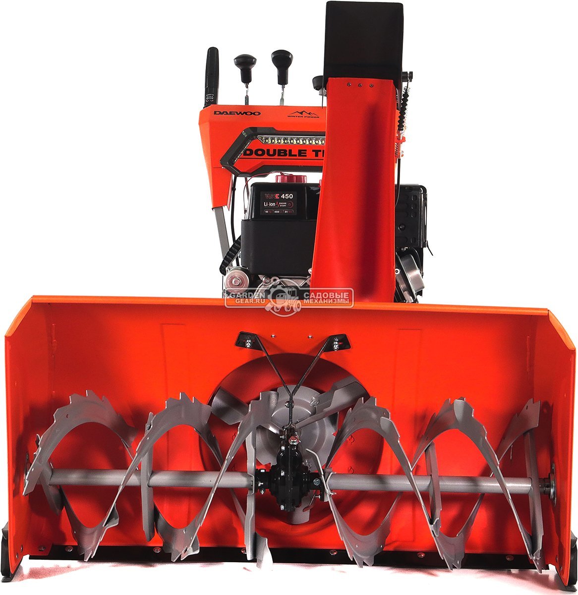 Снегоуборщик Daewoo DAST 17110 (LCT) (PRC, 108 см., Daewoo WXE 450, 450 куб.см., запуск от аккумулятора, фара, скорости 5/2, 4 колеса, 150 кг.)