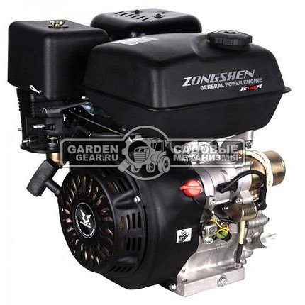 Бензиновый двигатель Zongshen 190FE (PRC, 14 л.с., 420 см3. диам. 25 мм шпонка, катушка осв., эл. старт, выпрямитель, 33 кг)
