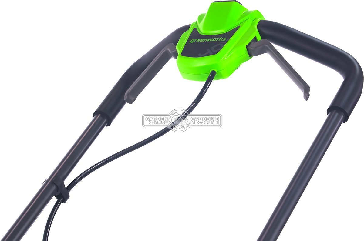 Газонокосилка аккумуляторная GreenWorks GD40LM411 с АКБ 5 А/ч и ЗУ (PRC, BL 40В, 41 см, пластик, мульчирование, 60 л, 16.5 кг)