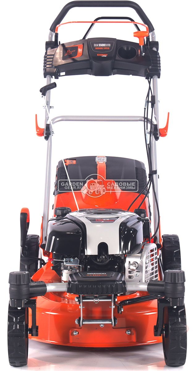 Газонокосилка бензиновая Daewoo DLM 5500SVRB с рояльными колесами (PRC, 54 см, B&S 750EX, 161 см3, 70 л, TURBO X BLADE, вариатор, сталь, 4 в 1, 36 кг)
