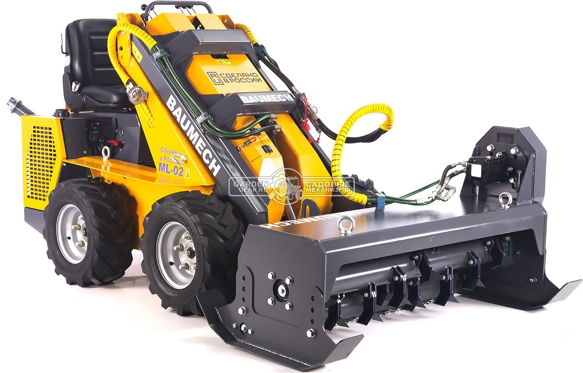 Мульчер Baumech 110 см., ротор - 380 мм., 72 Y-образных молотка, 48-93 мм., 210 кг.