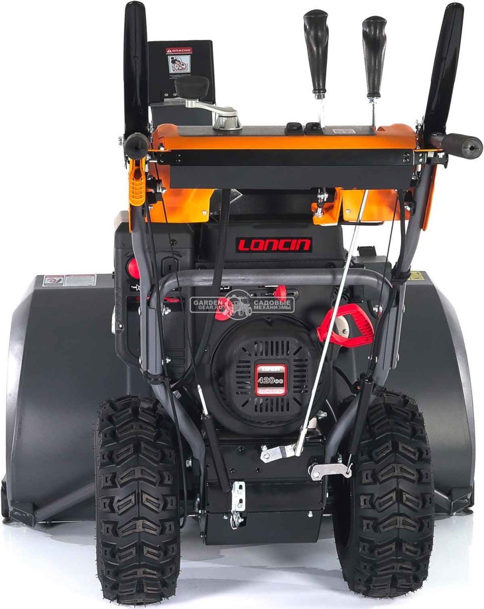 Снегоуборщик Villartec WB1510E (PRC, 107 см, Loncin 420 см3, эл/стартер 220В, фара, подогр. рукояток, разблокир. колес, скорости 6/2, 135 кг)