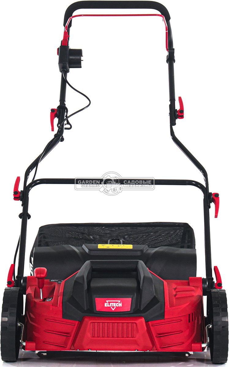 Вертикуттер - аэратор электрический Elitech СЭ 1536Т (PRC, 1500 Вт, 36 см, ножи + пружины, пластик, 45 л, 12 кг)