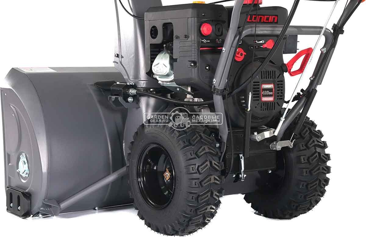 Снегоуборщик Villartec WB1510E (PRC, 107 см, Loncin 420 см3, эл/стартер 220В, фара, подогр. рукояток, разблокир. колес, скорости 6/2, 135 кг)