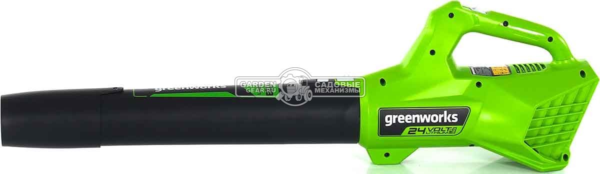 Воздуходувка аккумуляторная GreenWorks G24AB без АКБ и ЗУ (PRC, 24В, 145 км/ч, 1.7 кг)