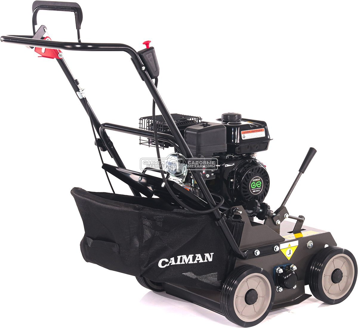 Вертикуттер - аэратор бензиновый Caiman Edgar 60C (RUS, Caiman Engine, 196 куб.см., сталь, 38 см., травосборник 40 л., 46 кг.)