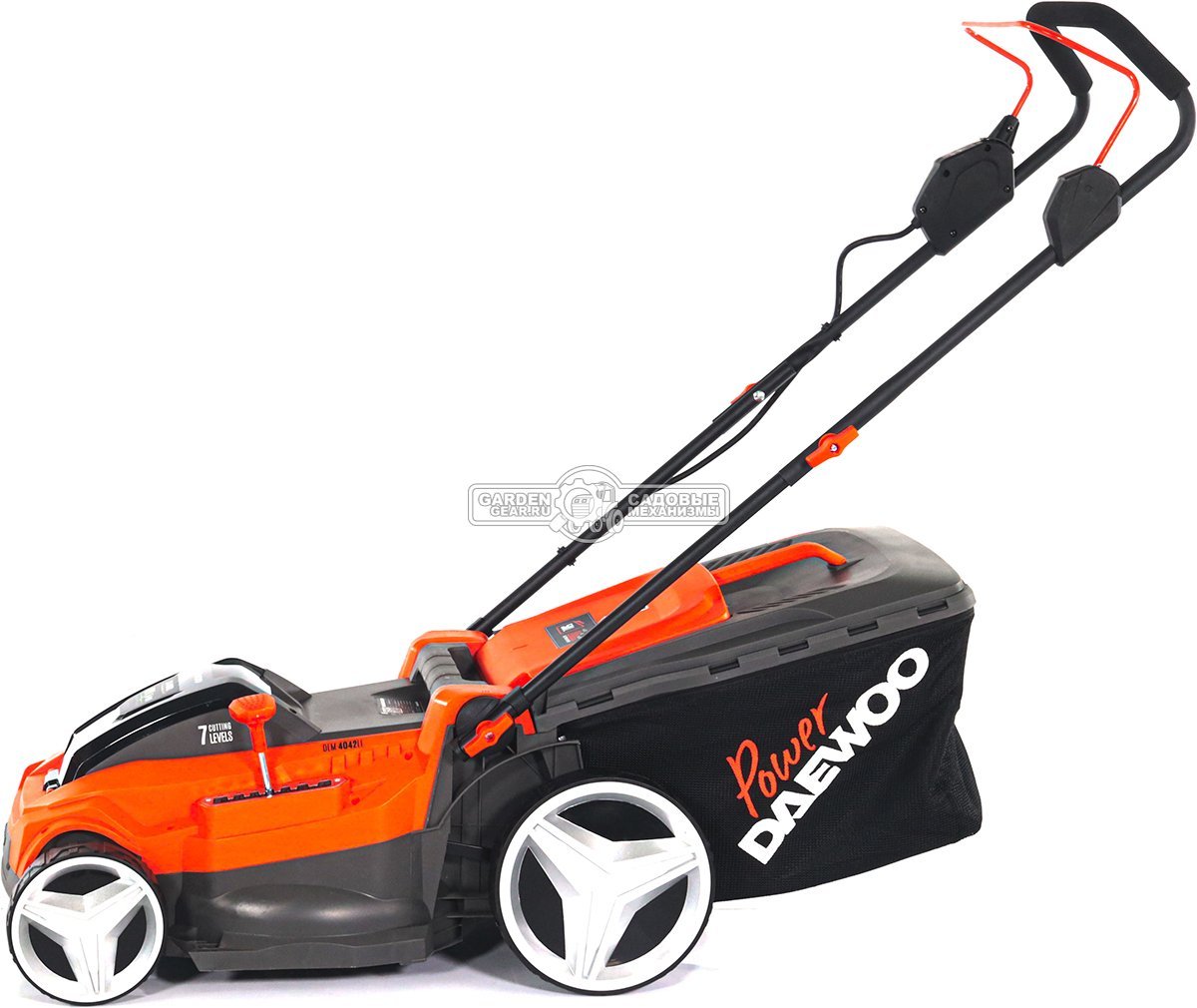 Газонокосилка аккумуляторная Daewoo DLM 4042Li SET с 2 АКБ 5 А/ч и ЗУ (PRC, 40 см, BL 2x21В, пластик, мульчирование, 50 л, 13.2 кг)