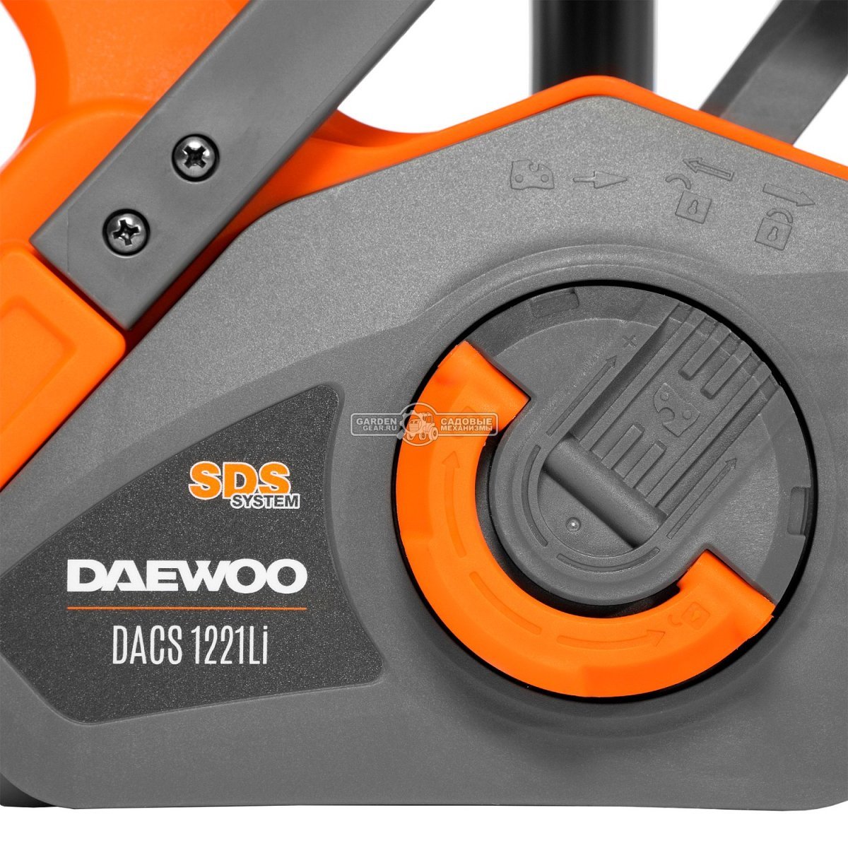 Пила аккумуляторная цепная Daewoo DACS 1221Li 12" без АКБ и ЗУ (PRC, BL 21В, натяжение цепи без инструмента, 3/8"-1.1-45E, 3.8 кг)