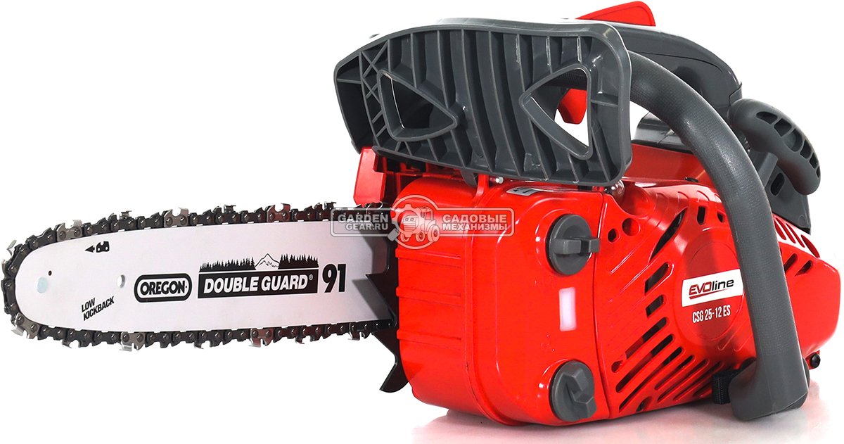 Бензопила сучкорез одноручная Evoline CSG 25-12 ES 12" (PRC, 25,4 см3, 0,8 кВт./1,1 л.с., 3/8", 1,3 мм., 45E, Easy Start, 3,2 кг.)