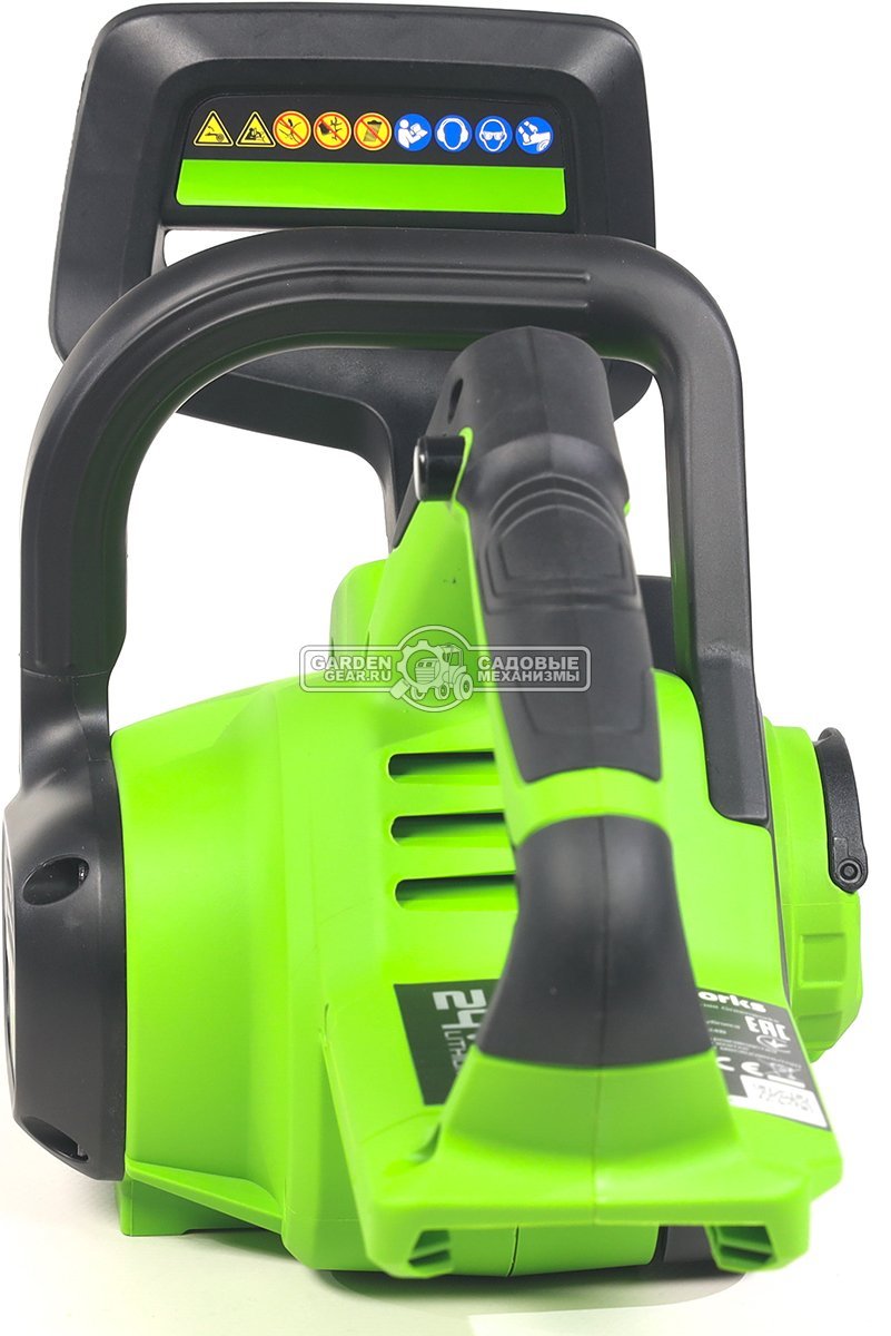 Пила аккумуляторная цепная GreenWorks G24CS25 10&quot; c АКБ 4 А/ч и ЗУ (PRC, 24В, 3/8&quot;-1.1-46E, 2.7 кг)