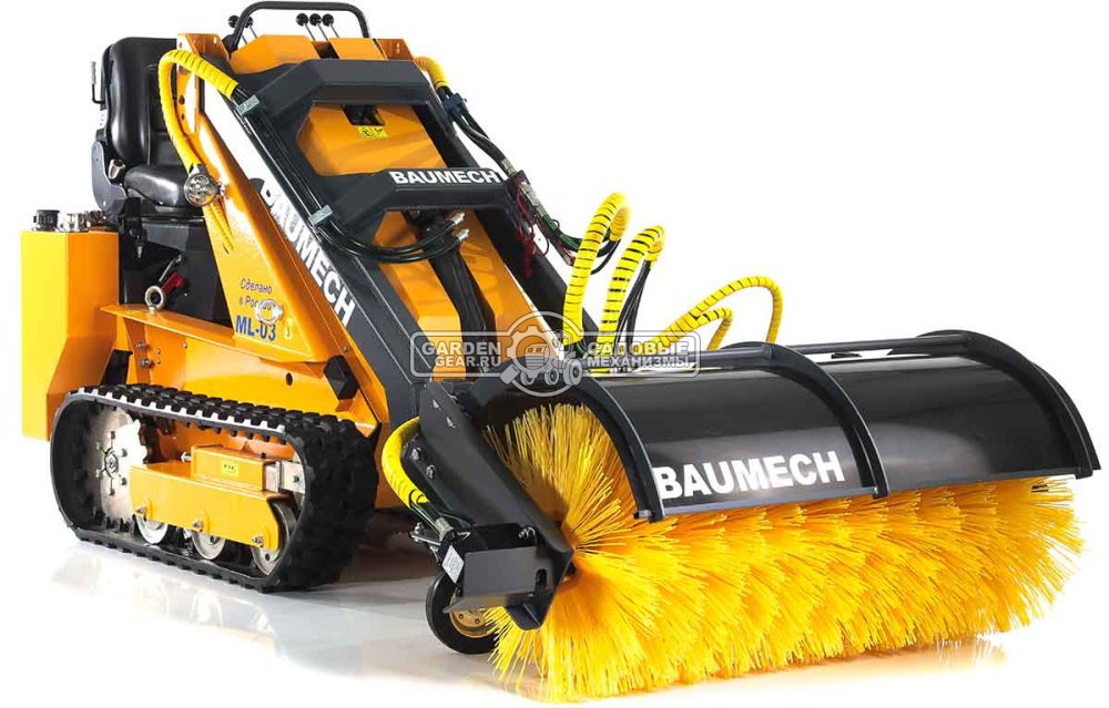 Универсальная машина мини-погрузчик Baumech ML-03 Pro + гидравлическая щётка 115 см., с двигателем Zongshen GB750 EFI V-Twin инжектор