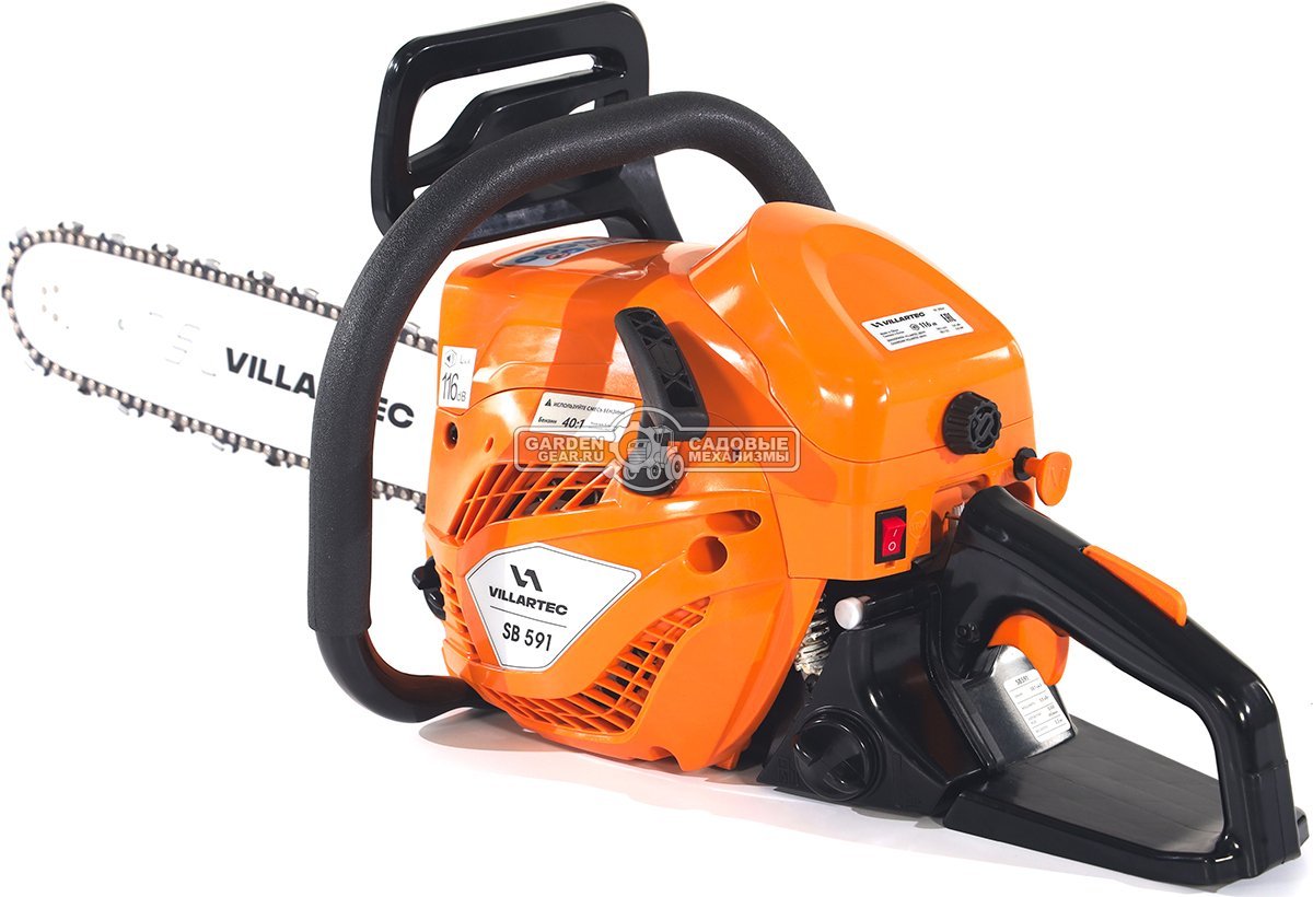 Бензопила Villartec SB591 16" (PRC, 58.1 куб.см., 3.0 кВт/ 4.0 л.с., 0.325"-1.5-66E, 5.1 кг)