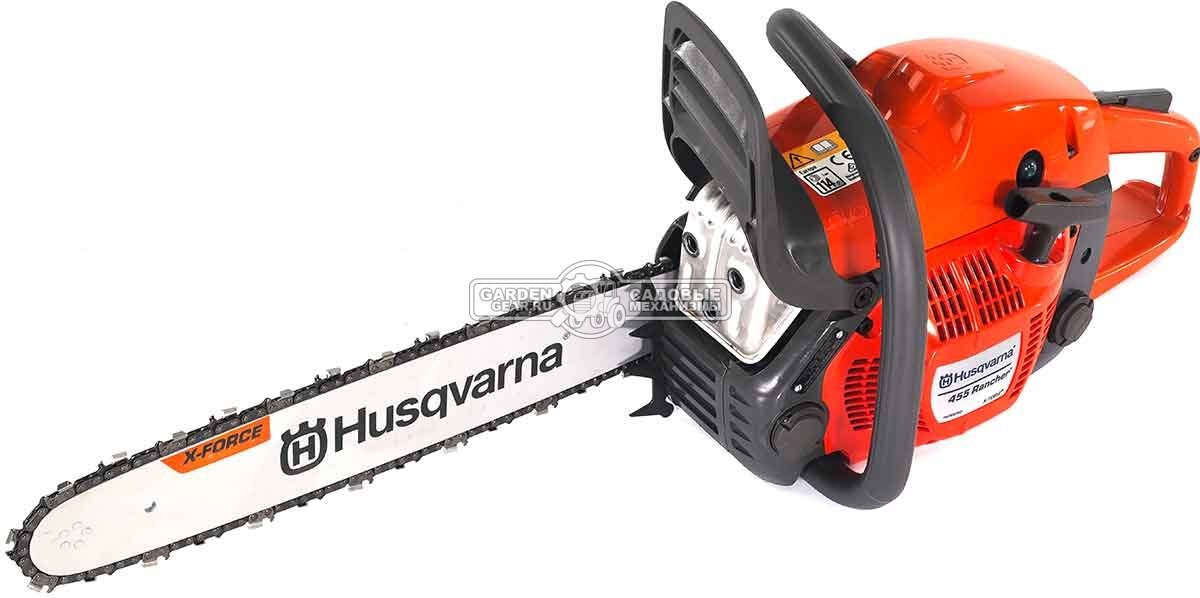 Бензопила Husqvarna 455 18" Rancher (SWE, 55.5 куб.см., 2.6 кВт/3.5 л.с., SmartStart, AutoTune, X-Torq, 0.325-1.5-72E, 5.9 кг)