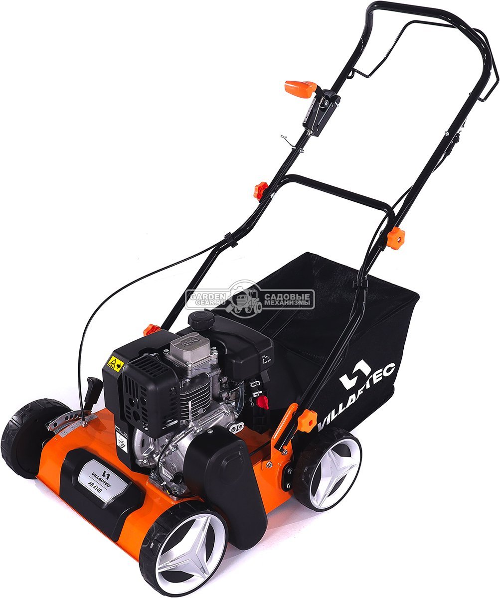 Вертикуттер - аэратор бензиновый Villartec AB 4140 (PRC, 40 см, Loncin 166 см3, ножи + пружины, 45 л, 32 кг)