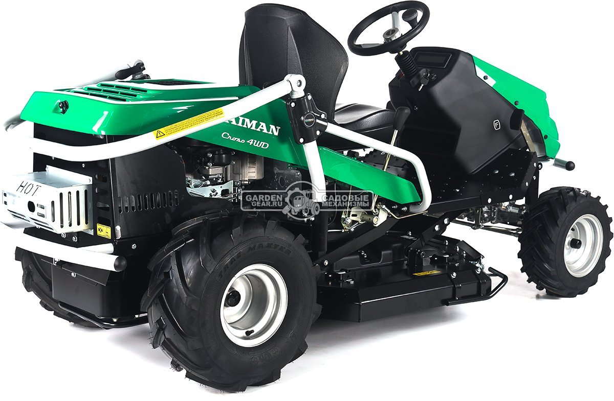 Садовый трактор для высокой травы и работы на склонах Caiman Croso Max 4WD 97D2C2 (CZE, Caiman V-Twin, 708 куб.см., 92 см, дифференциал, 349 кг.)