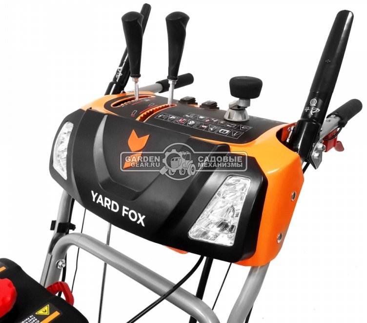 Снегоуборщик Yard Fox 6654ET Pro гусеничный (PRC, 66 см, Loncin, 302 см3, эл/стартер 220В, фара, подогрев рукояток, 3-х угольные гусеницы, 110 кг.)