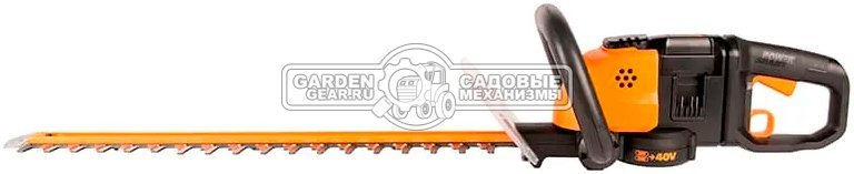 Кусторез аккумуляторный Worx WG284E.1 с 2 АКБ 2 А/ч и ЗУ (PRC, 2х20В, нож 60 см, 27 мм, 4.2 кг)