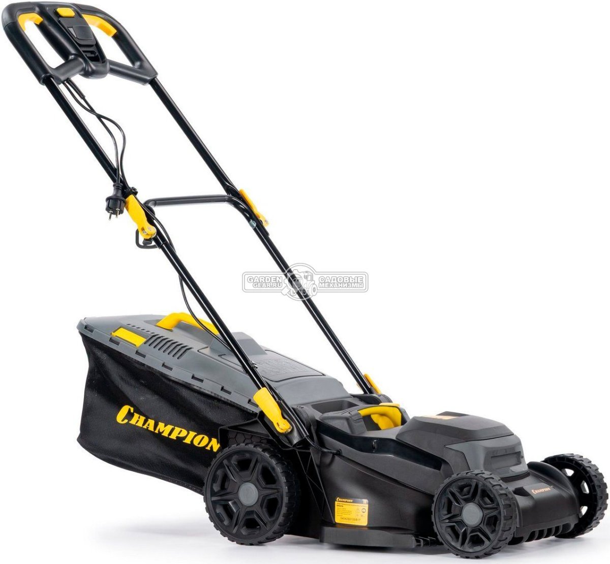Газонокосилка электрическая Champion EM4018 (PRC, 1800 Вт, 40 см, пластик, 40 л, мульчирование, 16.4 кг)