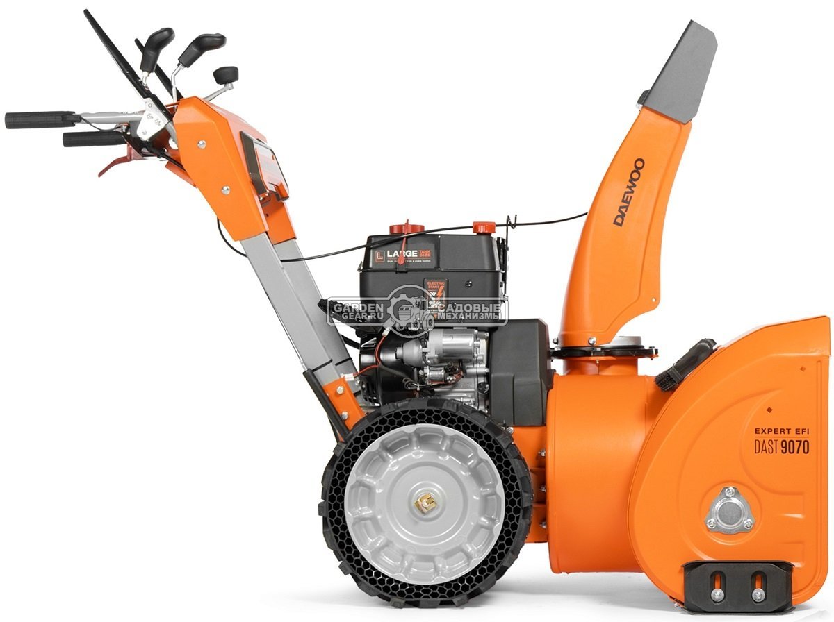 Снегоуборщик Daewoo DAST 9070 (EFI) (PRC, 67 см., Daewoo WXE300 EFI, 260 куб.см., запуск от аккумулятора, скорости 5/2, колеса EX-ICE, 111 кг.)