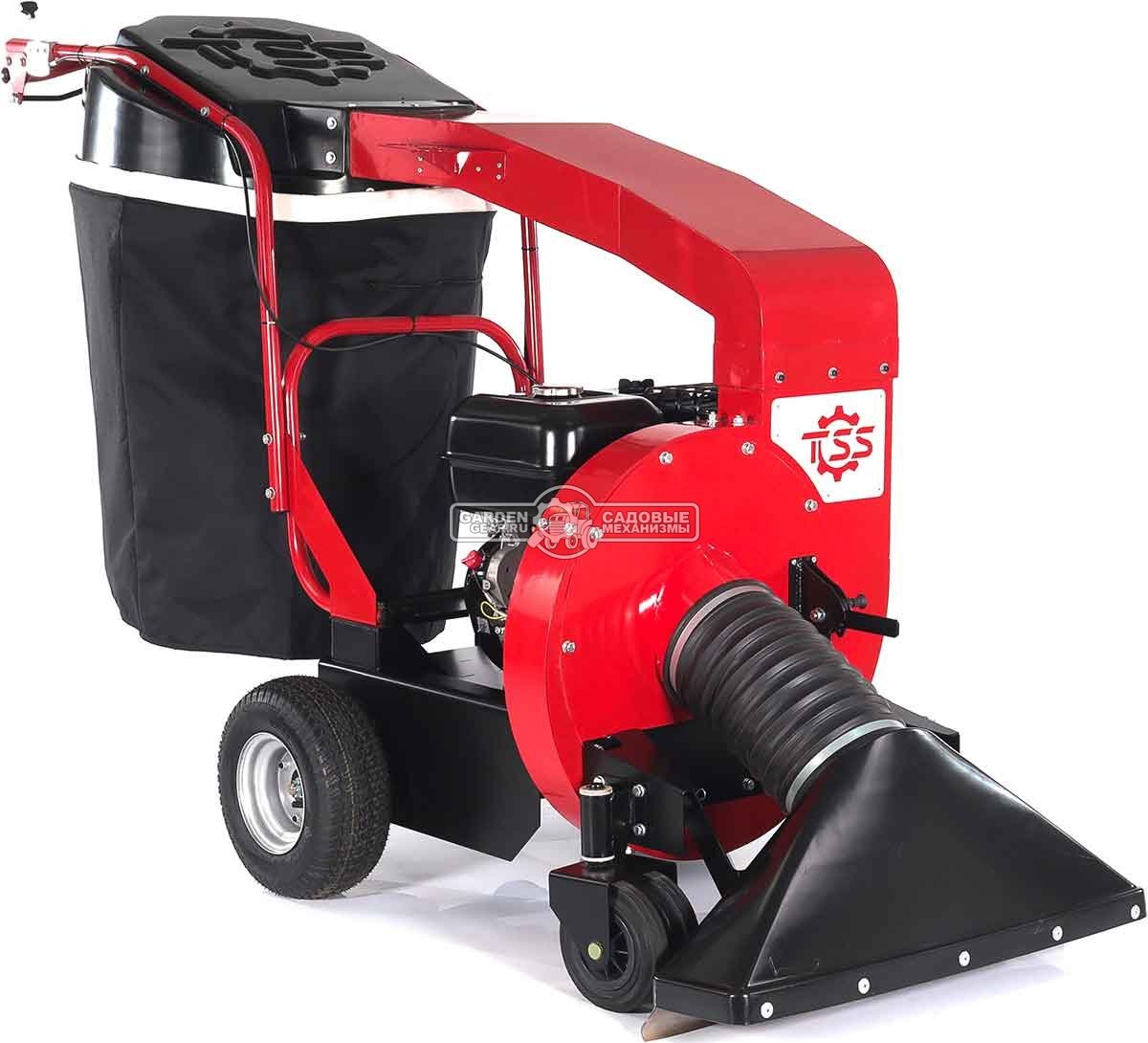 Садовый пылесос бензиновый TOSS LV-250 самоходный (RUS, 74 см., Evoline / Zongshen GB270, мусоросборник 290 л., 90 кг.)