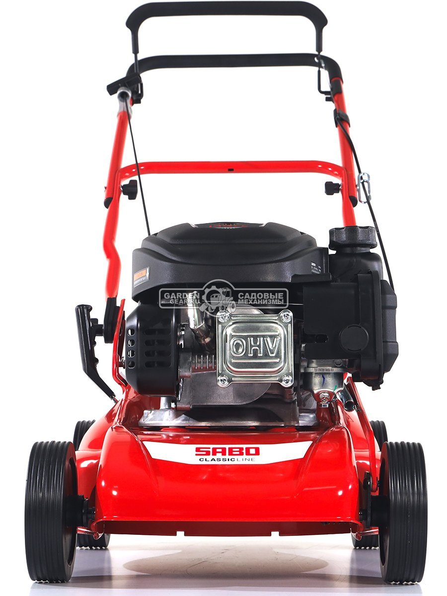 Газонокосилка бензиновая SABO 40-CLASSIC несамоходная (GER, 40 см., Sabo, 139 куб.см., сталь, травосборник 40 л., 24 кг.)
