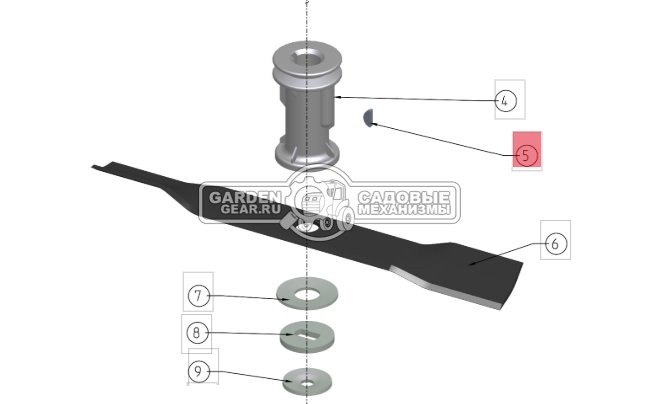 Шпонка вала SABO SA15967 4х16х6,5 