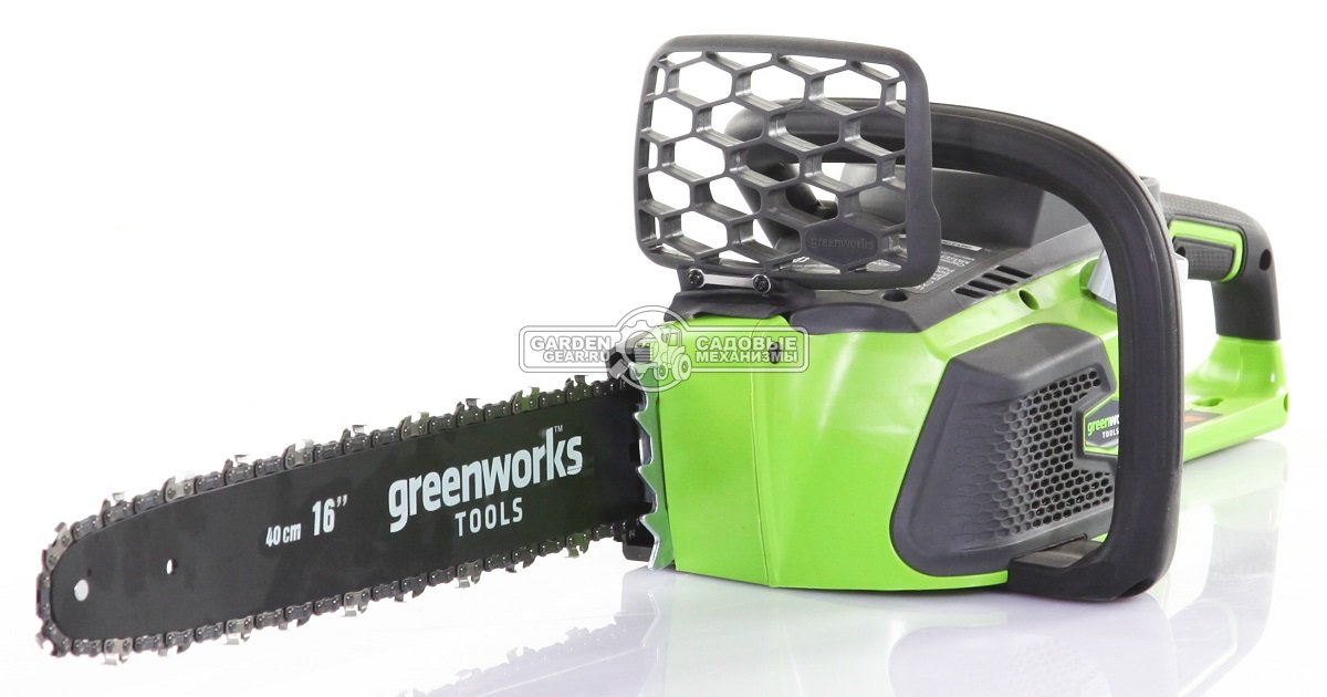 Пила аккумуляторная цепная GreenWorks GD40CS40 без АКБ и ЗУ (PRC, Li-ion, беcщеточный мотор, 40 см, 5.4 кг)