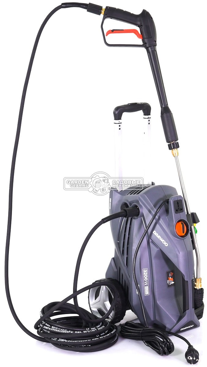 Мойка высокого давления Daewoo DAW 700 (PRC, 3200 Вт, 210 бар, 720 л/час, бесщеточный мотор, барабан + шланг 10 м, латунная помпа, 22.85 кг)