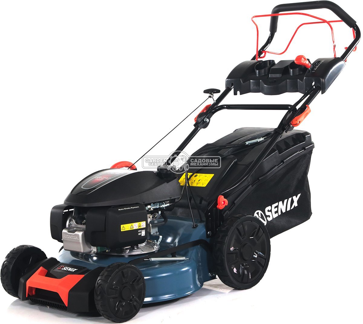 Газонокосилка бензиновая Senix LSSG-M2-EU (PRC, 46 см, Honda GCV145, 145 см3, сталь, вариатор, 3 в 1, 65 л, 27 кг)