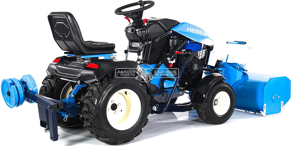 Садовый трактор Нева MT1-ZS с роторным снегоуборщиком и рамой-противовесом (дека - опция)