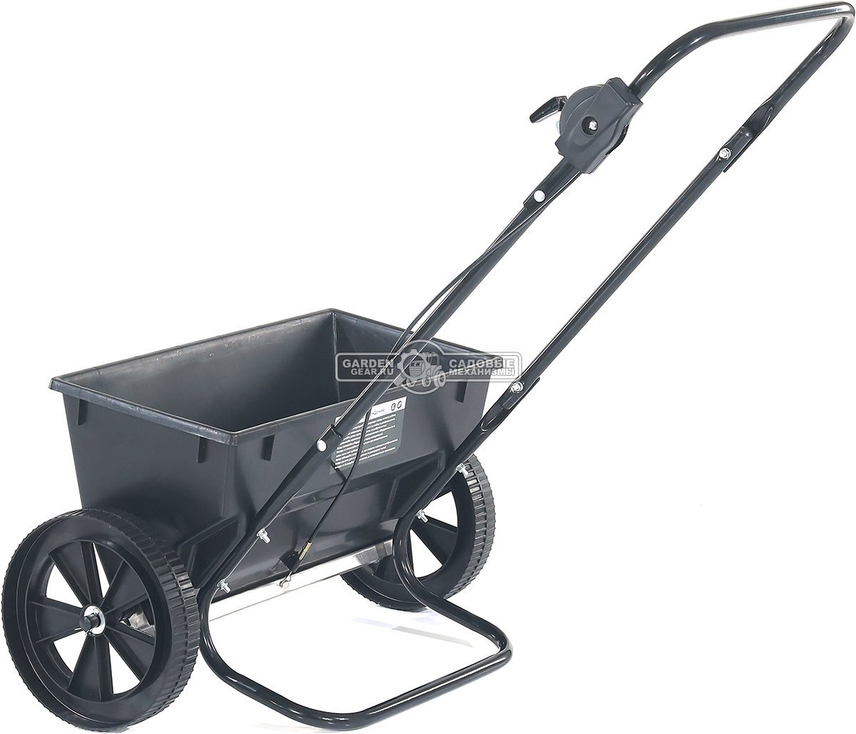 Тележка - разбрасыватель для удобрений, песка и реагентов Haitec HT-GS25 (PRC, ширина разброса 55 см, ёмкость 25 кг, колеса 25.4 см)