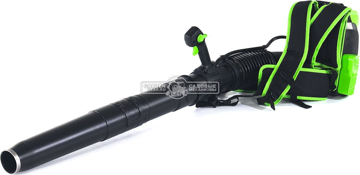 Воздуходувка аккумуляторная ранцевая GreenWorks GD60BPB без АКБ и ЗУ (PRC, BL 60В, 225 км/ч, 15 м3/мин, 3.8 кг)