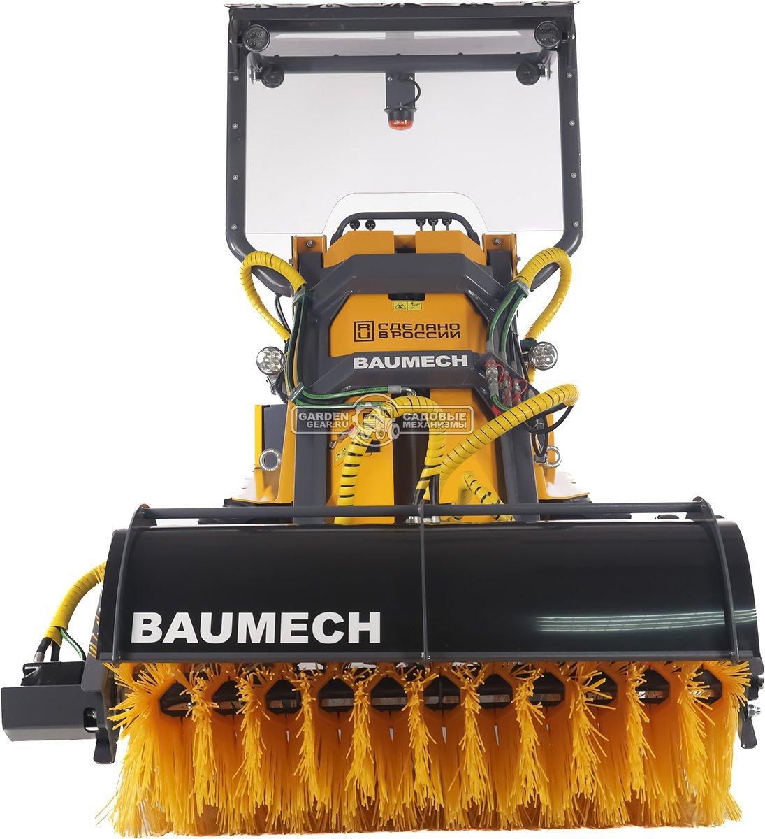 Универсальная машина мини-погрузчик Baumech ML-02 Pro + гидравлическая щётка 115 см. + каркас безопасности с двигателем Zongshen GB750 EFI инжектор