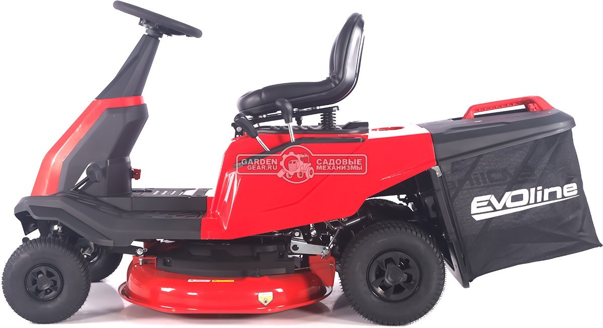 Садовый минирайдер Evoline TRG 66 CV (PRC, EVOline, 224 куб.см., вариатор CVT, травосборник 150 л, ширина кошения 66 см, 3 в 1, 130 кг)