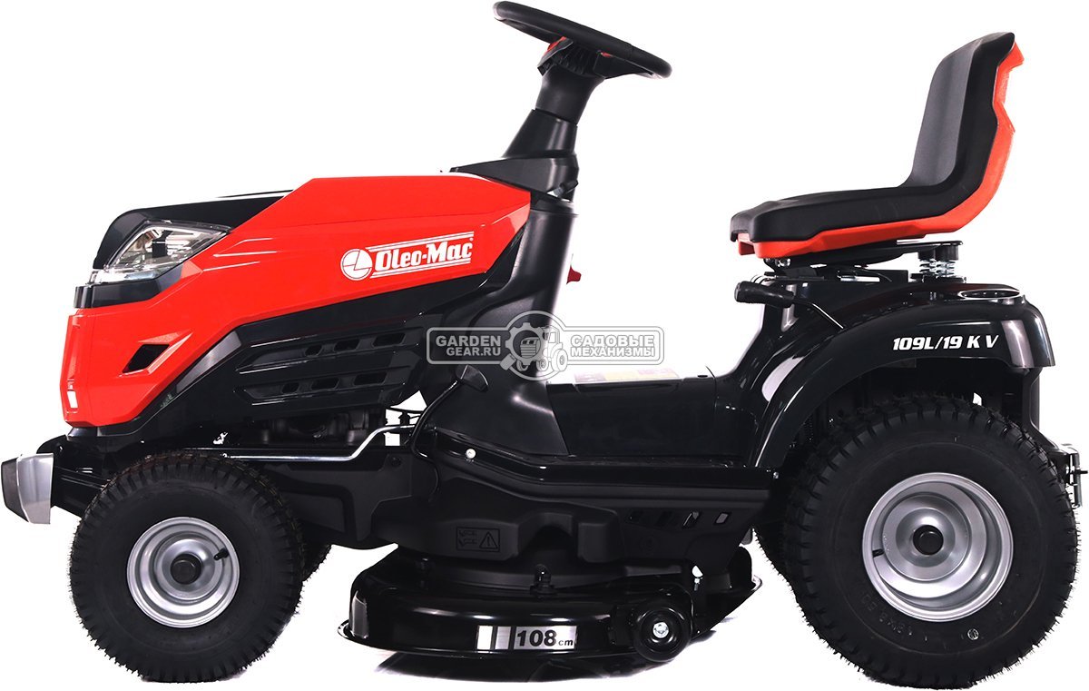 Садовый трактор Oleo-Mac OM 109L/19 KV (PRC, Emak K 1900 V-Twin, 586 см3, 108 см., боковой выброс, гидростатика, 175 кг.)