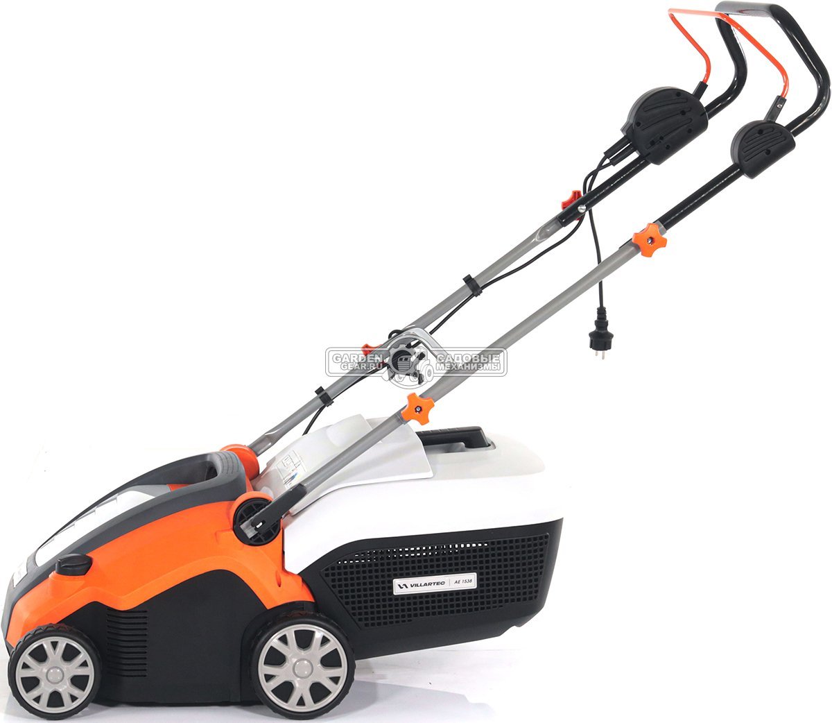 Вертикуттер - аэратор электрический Villartec AE 1538 (PRC, 1500 Вт, 38 см, ножи + пружины, пластик, 50 л, 14 кг)