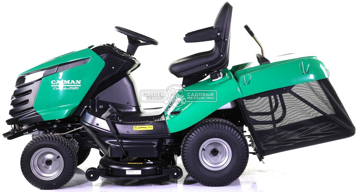 Садовый трактор Caiman Comodo 2WD 107D2C (CZE, Caiman V-Twin, 708 куб.см., гидростатика, дифференциал, травосборник 380 л., 102 см., 285 кг.)