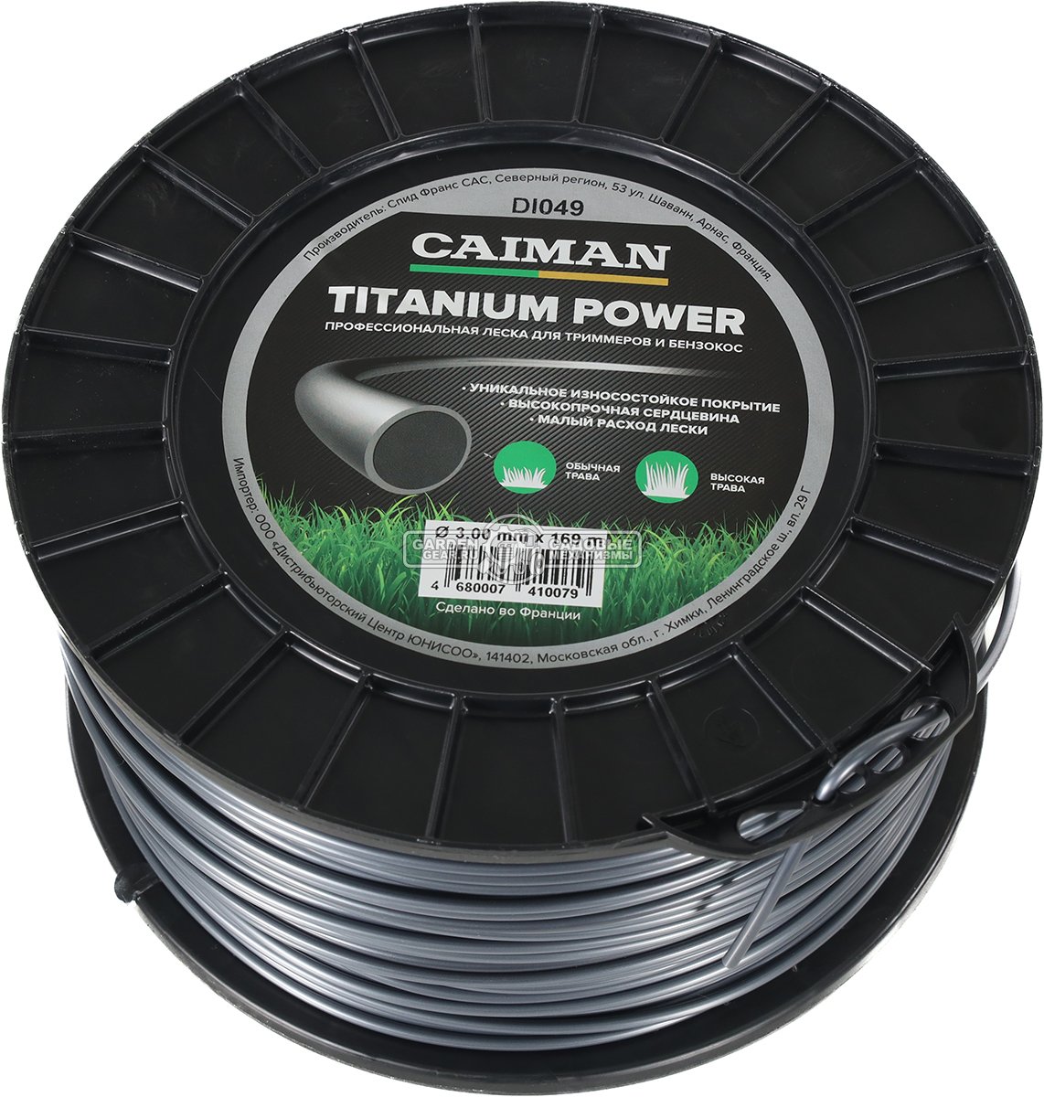 Леска Caiman Titanium Power 3,0 мм, 169 м, круглая, двухслойная, катушка 