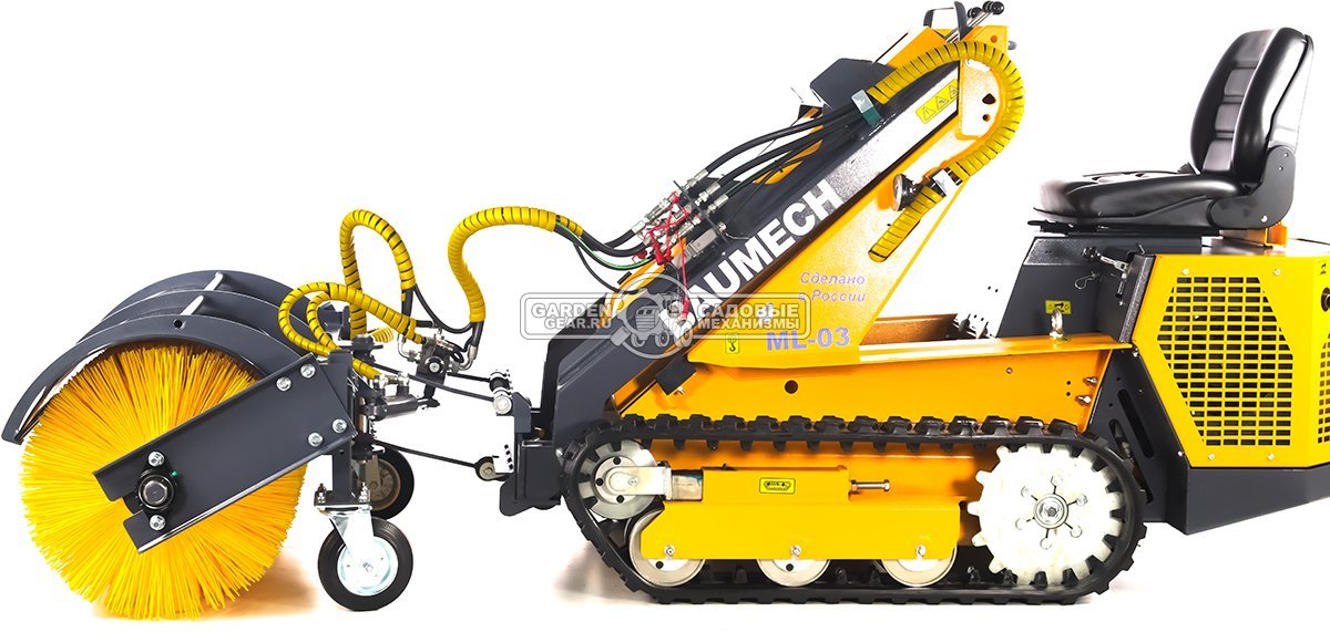 Универсальная машина мини-погрузчик Baumech ML-03 Pro + гидравлическая щётка 115 см., с двигателем Zongshen GB750 EFI V-Twin инжектор