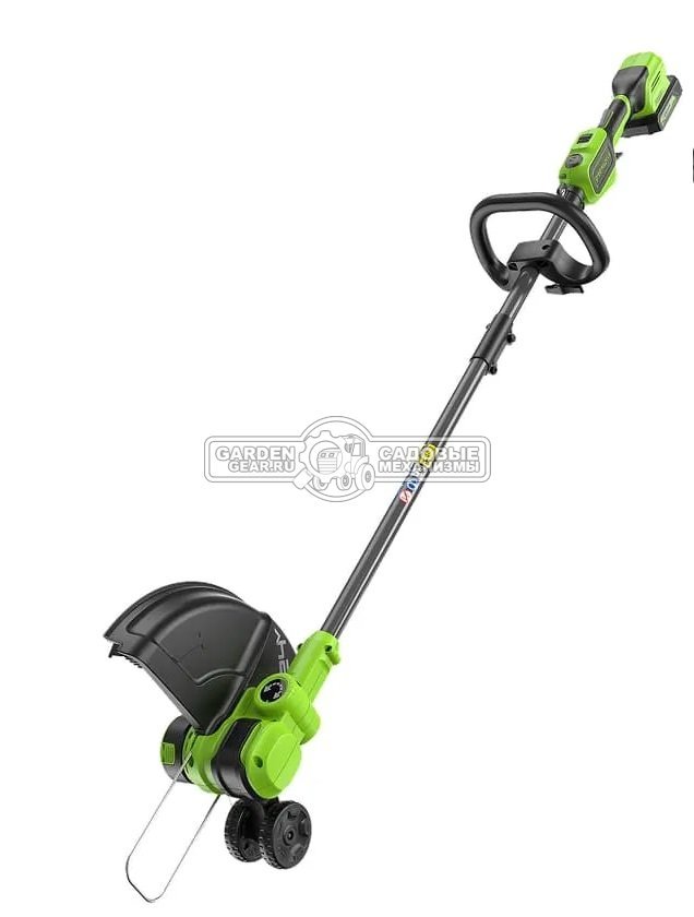 Триммер аккумуляторный GreenWorks GD24LT331 без АКБ и ЗУ (PRC, BL 24В, леска 2.0 мм + пласт. нож, разъем, ремень, 2.5 кг)
