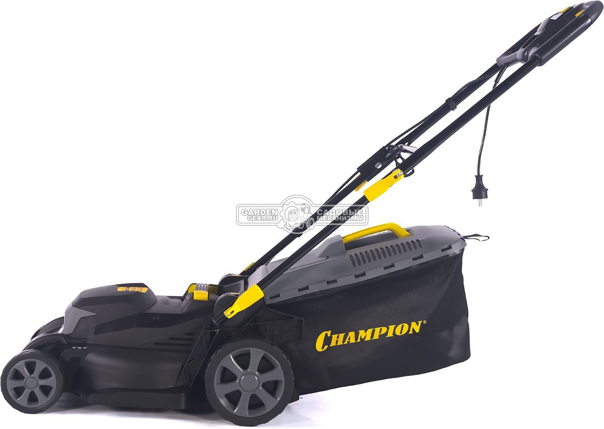 Газонокосилка электрическая Champion EM3716 (PRC, 1600 Вт, 37 см, пластик, 40 л, 13.7 кг)