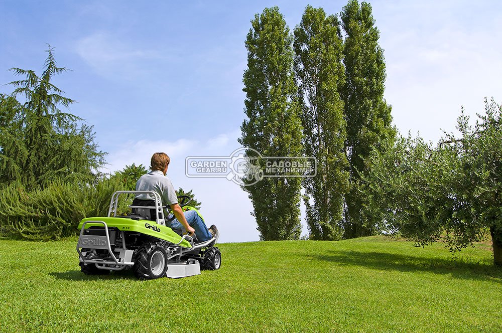 Садовый трактор для высокой травы и работы на склонах Grillo Climber 7.18 (ITA, B&S Intek, 656 куб.см3, задний выброс, дифференциал, 85 см, 245 кг)