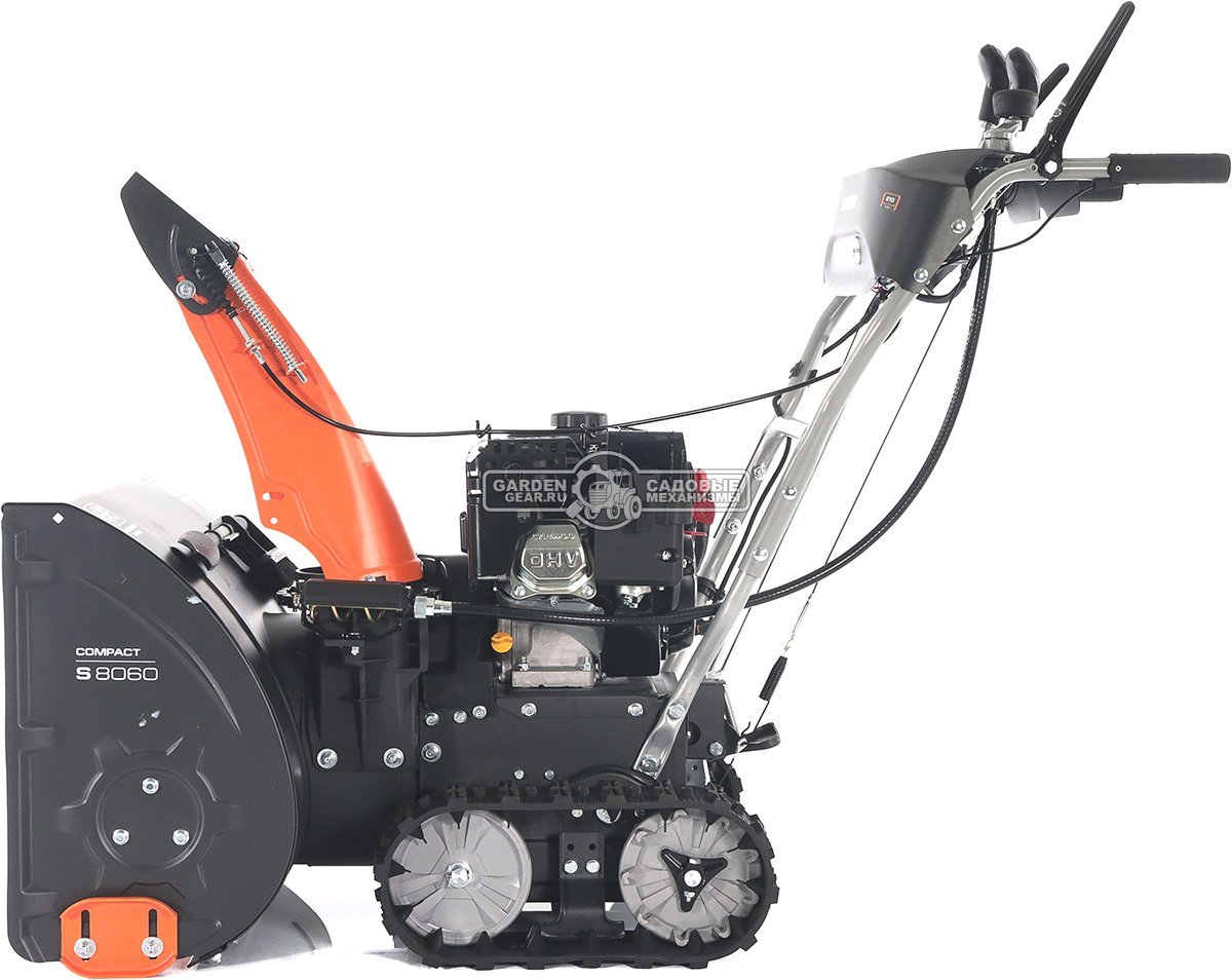 Снегоуборщик Daewoo S 8060 гусеничный (PRC, 61 см., Daewoo, 220 куб.см., эл/стартер 21В, фара, скорости 6/2, подогрев рукояток, 83 кг.)