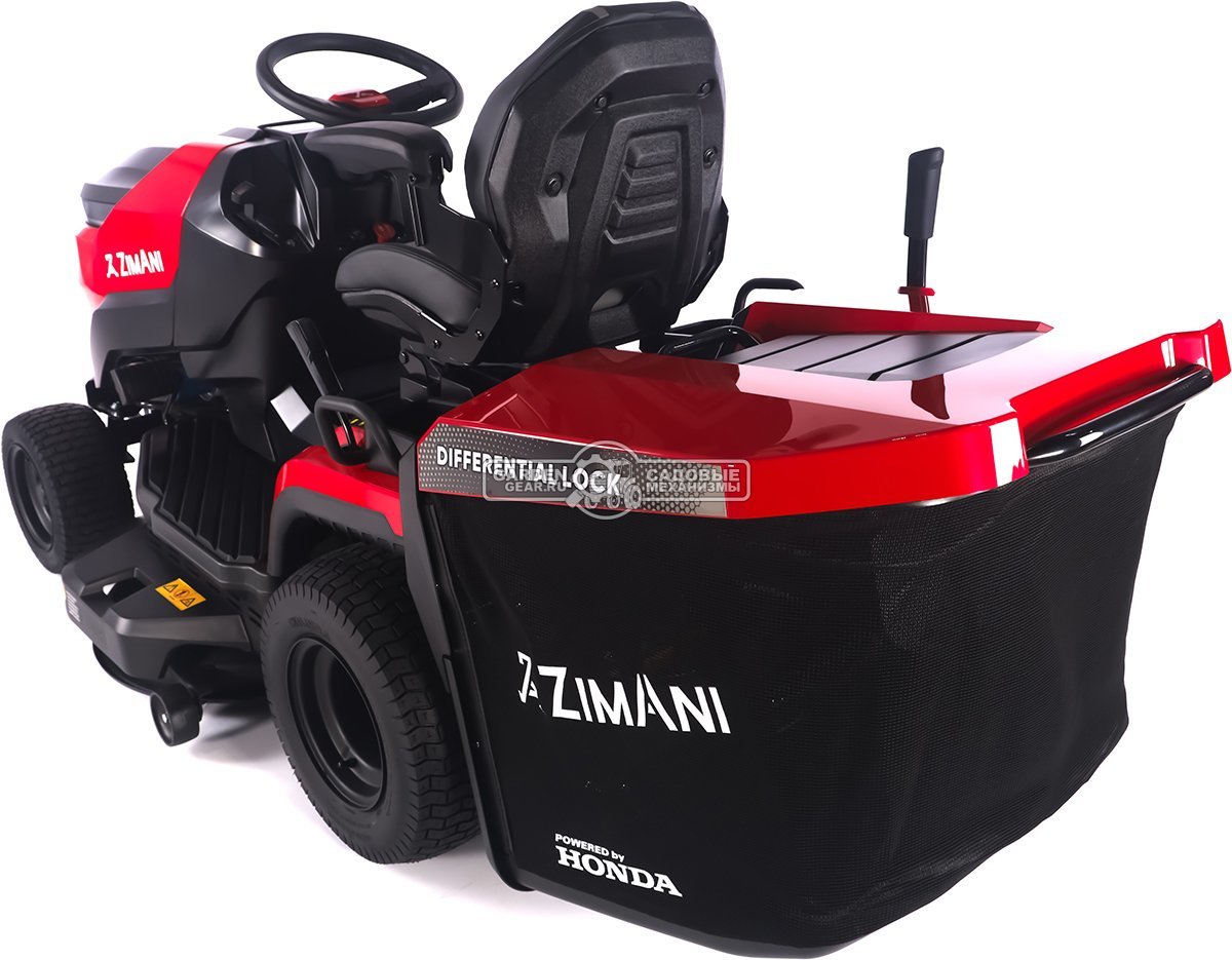 Садовый трактор ZimAni TC242HVD (PRC, Honda 688 куб.см., гидростатика, дифференциал, травосбор. 320 л, шир. кошения 107 см, LED панель, 195 кг)