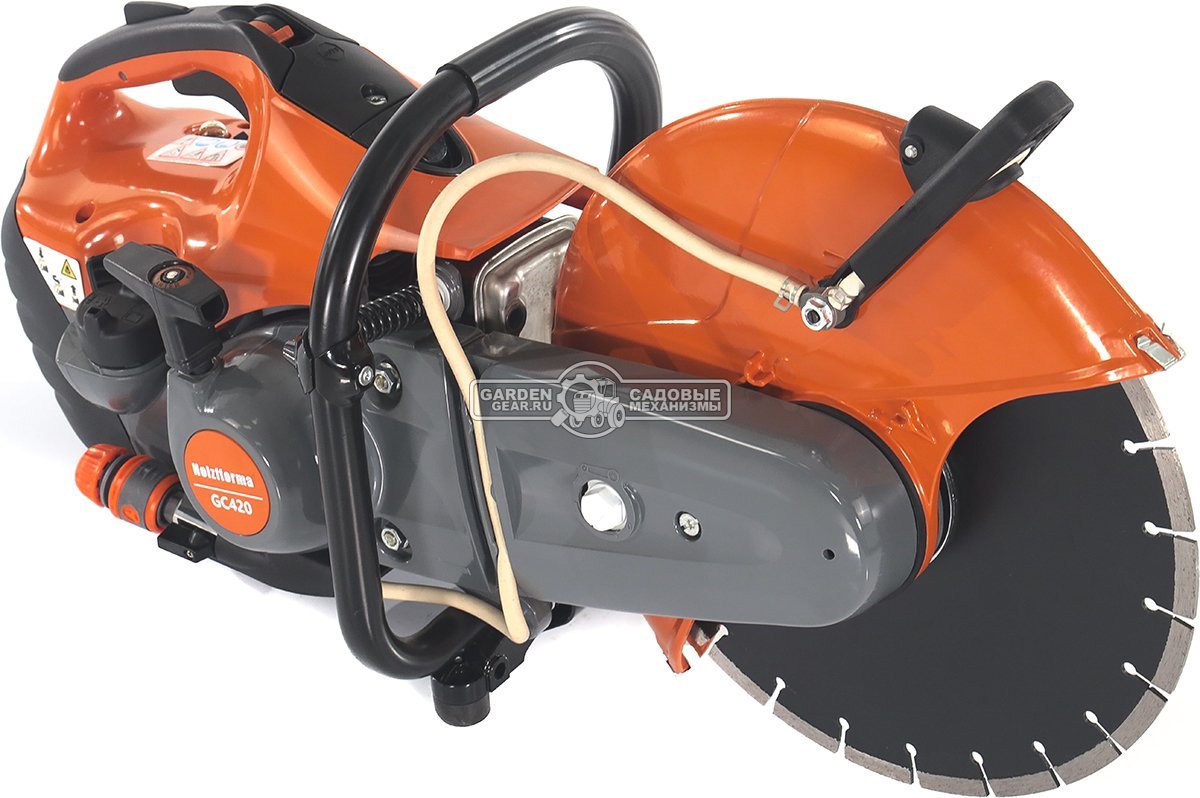 Бензорез Holzfforma GC420 14" (PRC, 66,7 см3, 3,2 кВт/4,4 л.с., диаметр круга 350 мм, глубина реза 110 мм, 9,6 кг.)