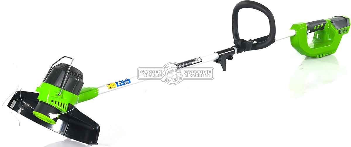 Триммер аккумуляторный GreenWorks G40LT с АКБ 4 А/ч и ЗУ (PRC, 40В, леска 1.65 мм, 3 кг)