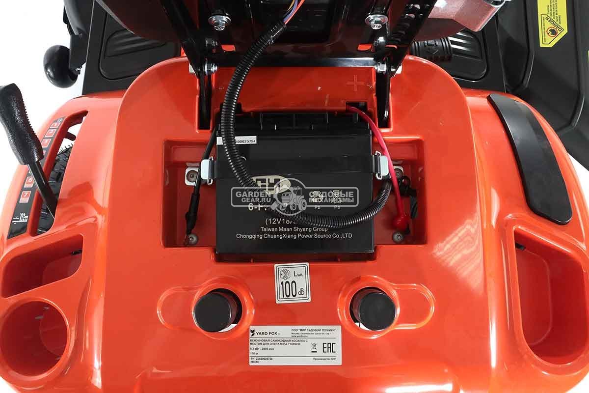 Садовый трактор Yard Fox T 108SCH (PRC, Loncin LC1P92F-1, 452 куб.см., гидростатика, боковой выброс, ширина кошения 108 см, 170 кг)