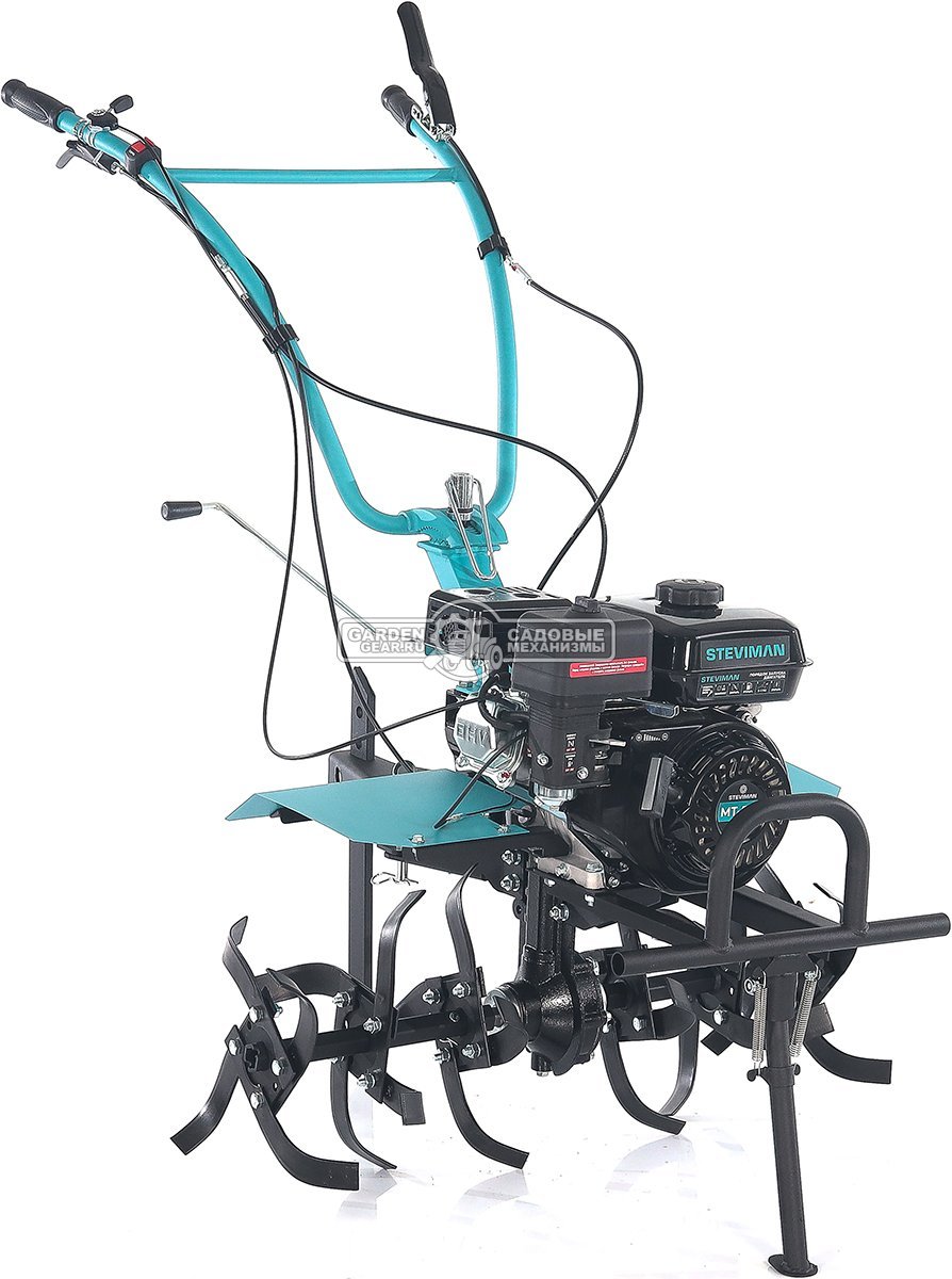 Мотоблок Steviman MT-500 (RUS, колеса 4.00х10, EST 212 см3, 90 см, 2 вперед/1 назад, ВОМ, 100 кг)