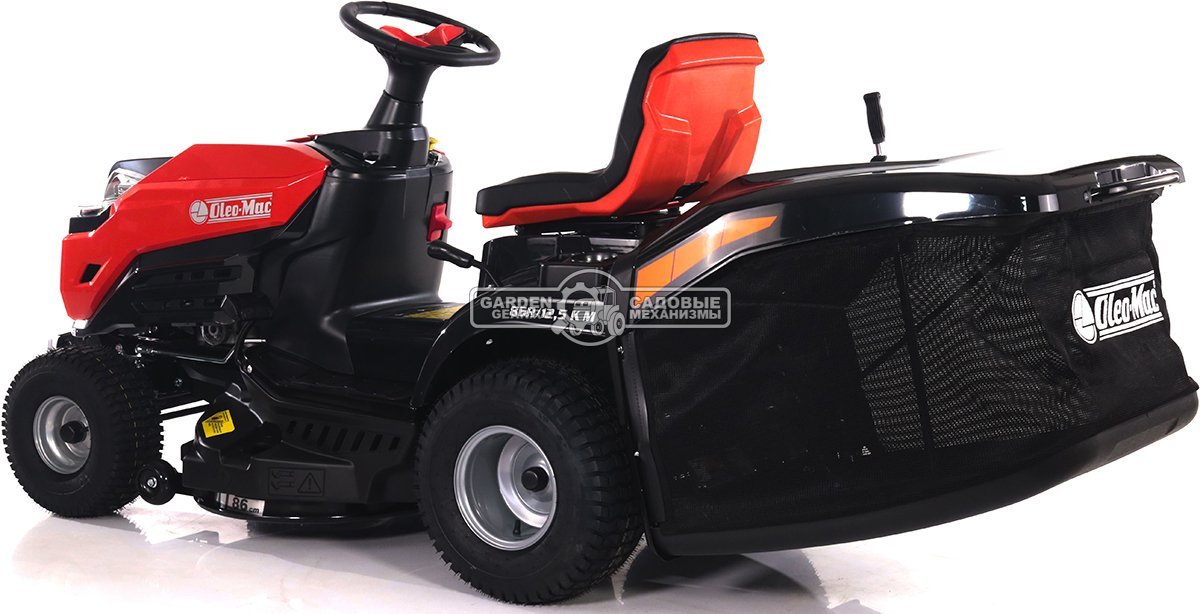 Садовый трактор Oleo-Mac OM 86R/12,5 К M (PRC, Emak K 1250 AVD, 413 см3, 86 см., механика, травосборник 300 л., 190 кг.)